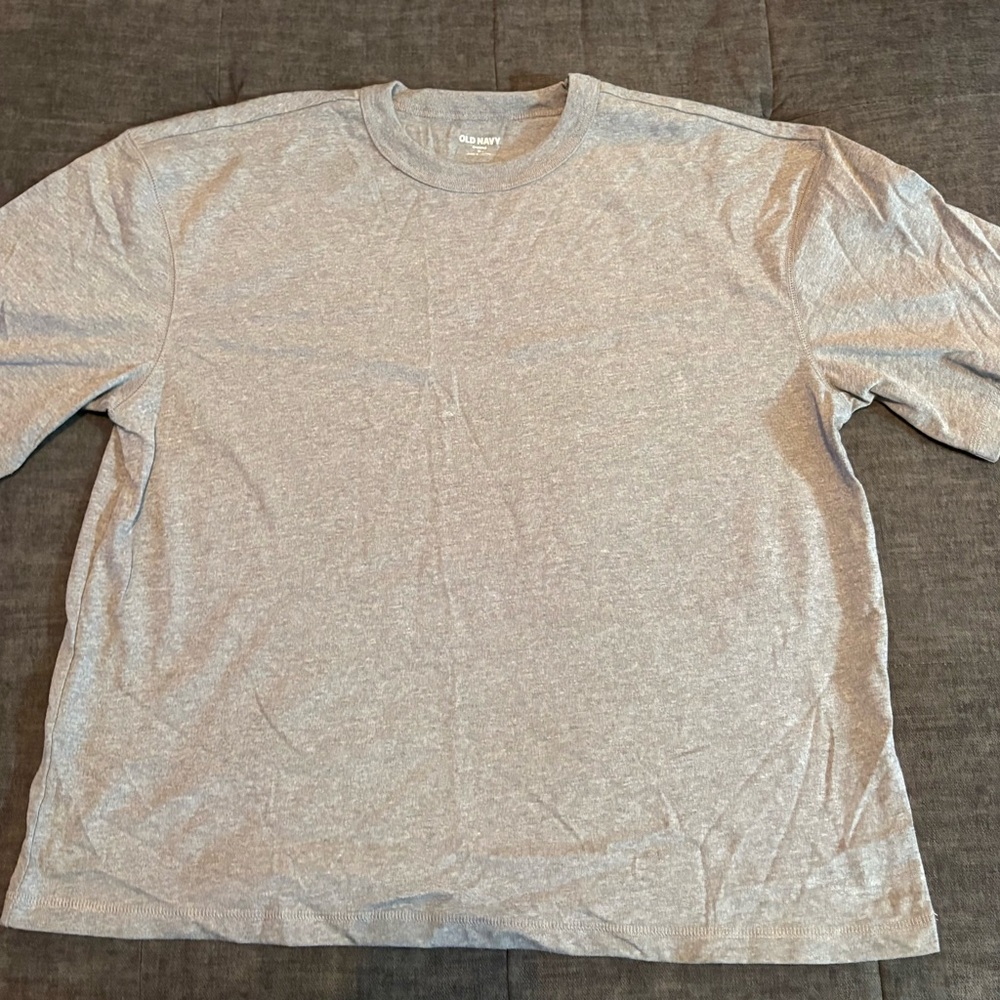 Old Navy Heather Gray Men's Short Sleeve Tee, Medium